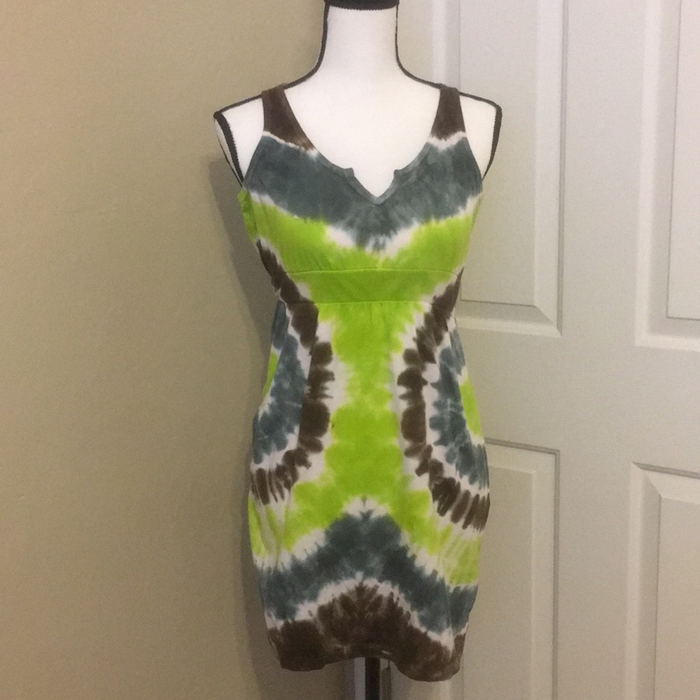GROOVY Boho Tie Dye Mini Dress Exist sz S